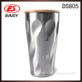 DS805 Custom double wall insulated stainless steel vacuum tumbler with bamboo top